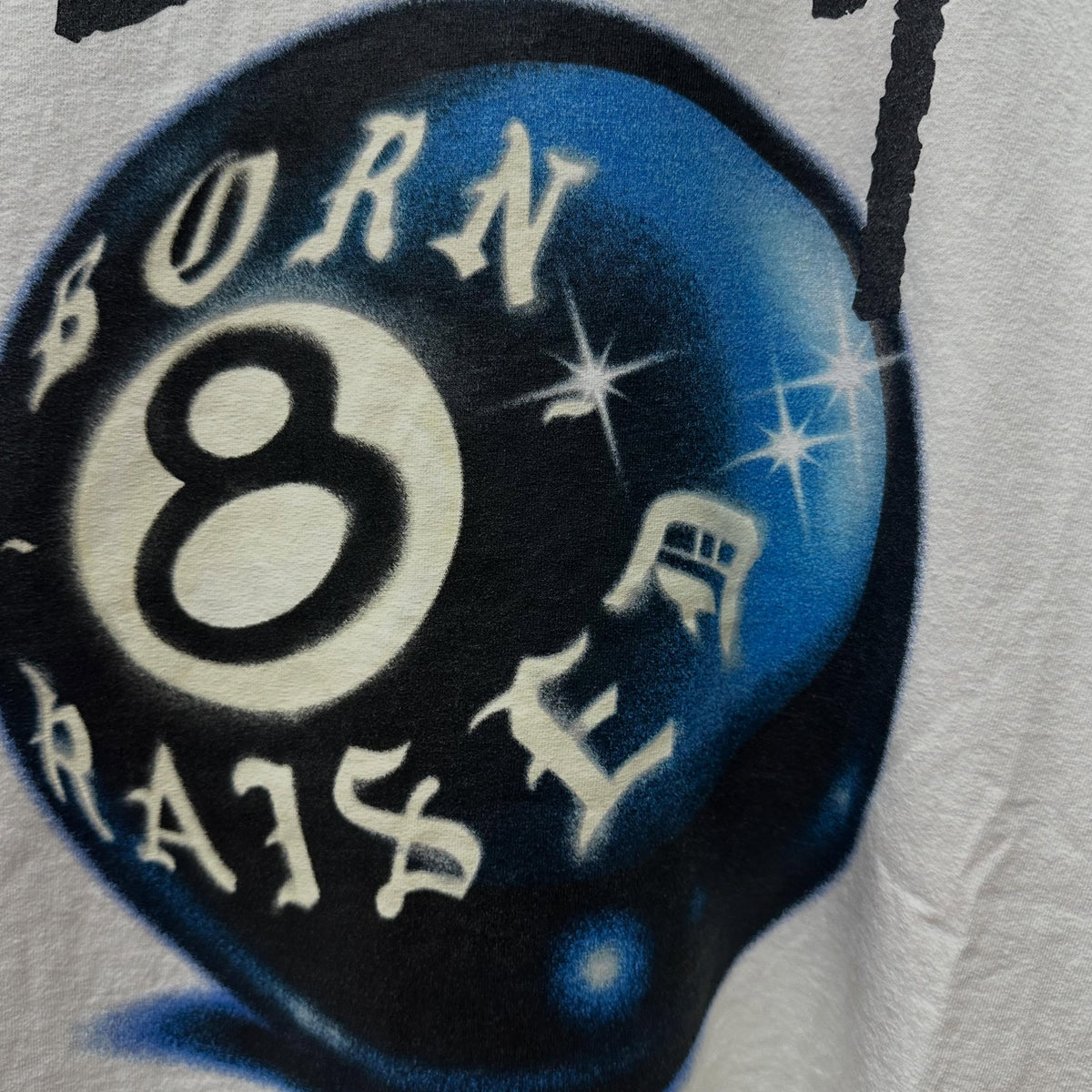 Stussy X Born & Raised 8-Ball Tee (WHITE)