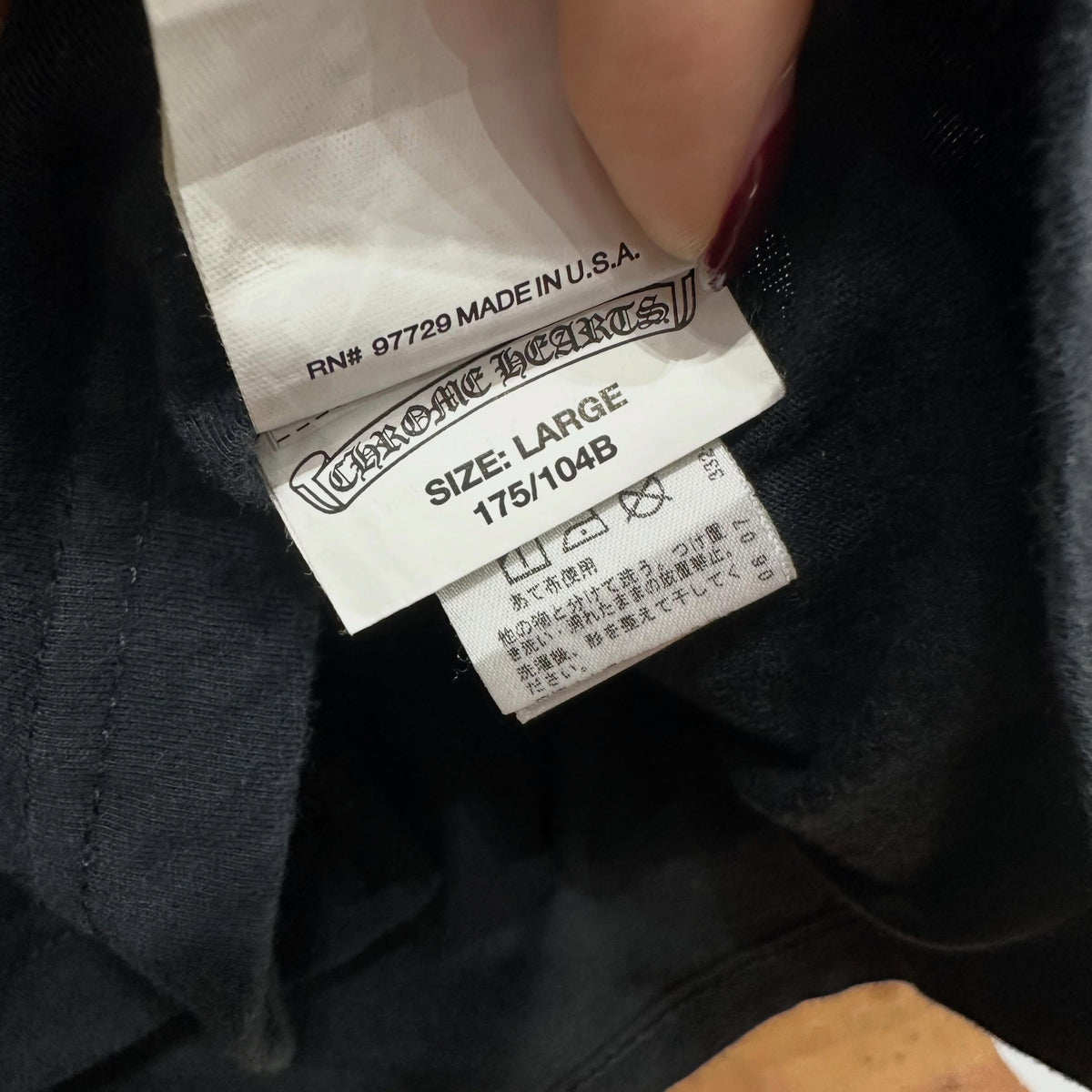 Chrome Hearts Orange Stripes Dagger T-Shirt (BLACK)