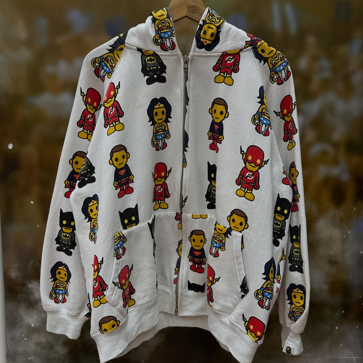 Bape X DC Comics Full Zip Hoodie (WHITE)