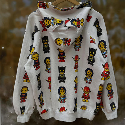 Bape X DC Comics Full Zip Hoodie (WHITE)