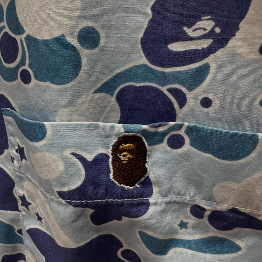 Bape Psyche Camo L/S Shirt (BLUE)