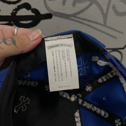 Chrome Hearts CH Cross Patch Baseball Hat (BLUE)