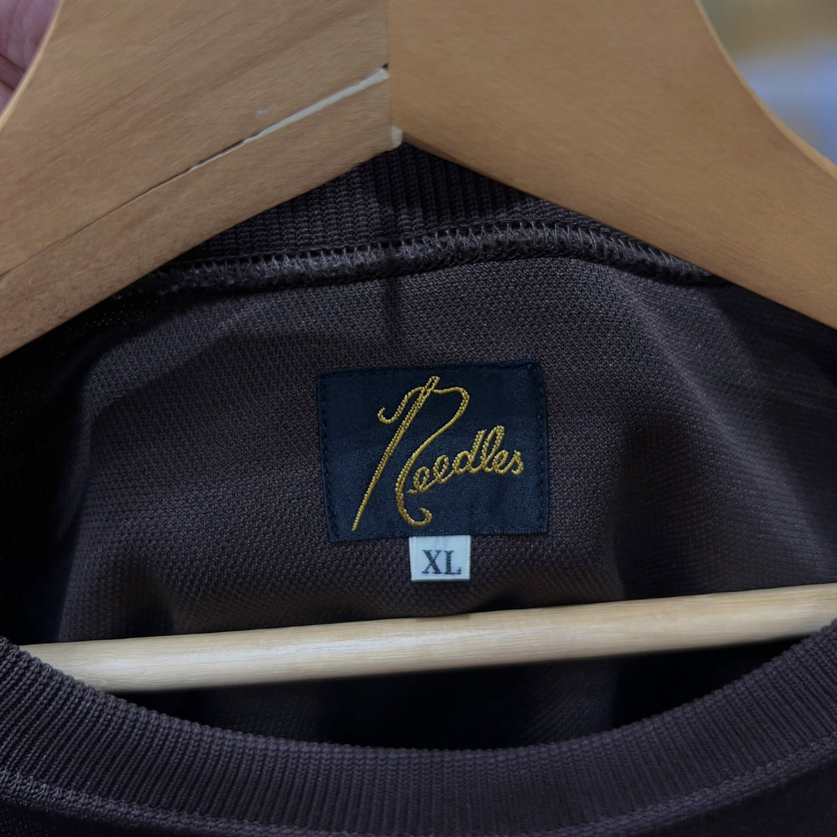 Needles 23SS B 2nd Exclusive Track Crew T-Shirt (BROWN)
