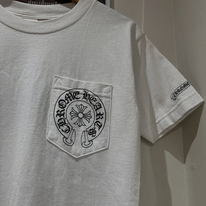 Chrome Hearts Horseshoe Cross Back Logo Tee (WHITE