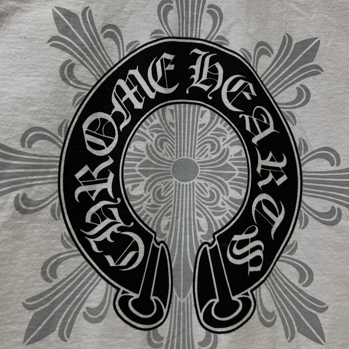 Chrome Hearts Horseshoe Cross Back Logo Tee (WHITE