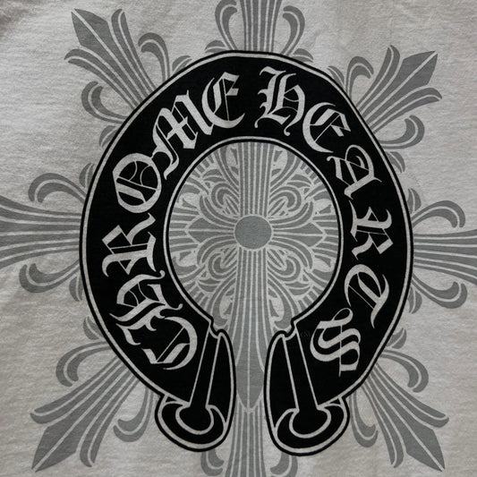 Chrome Hearts Horseshoe Cross Back Logo Tee (WHITE