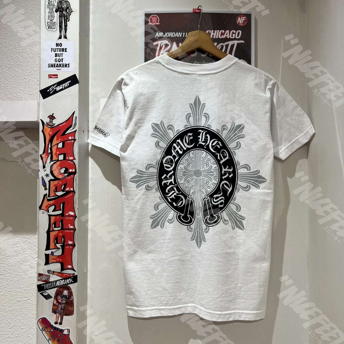 Chrome Hearts Horseshoe Cross Back Logo Tee (WHITE