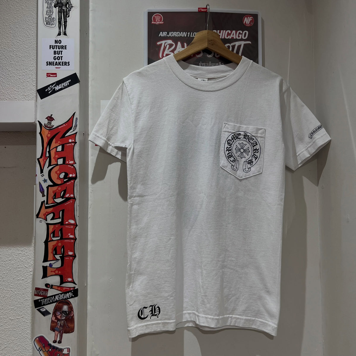 Chrome Hearts Horseshoe Cross Back Logo Tee (WHITE