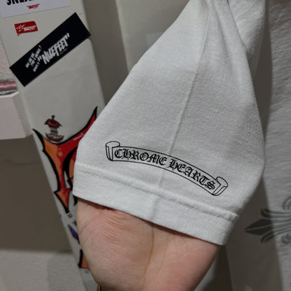 Chrome Hearts Horseshoe Cross Back Logo Tee (WHITE