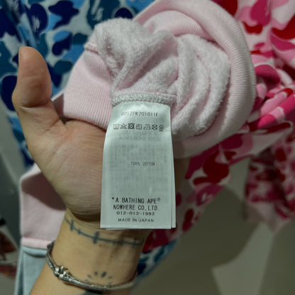 BAPE ABC Camo Separate Shark Full Zip Hoodie (PINK/BLUE)