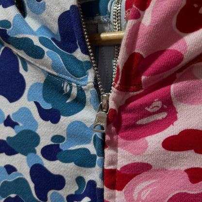 BAPE ABC Camo Separate Shark Full Zip Hoodie (PINK/BLUE)
