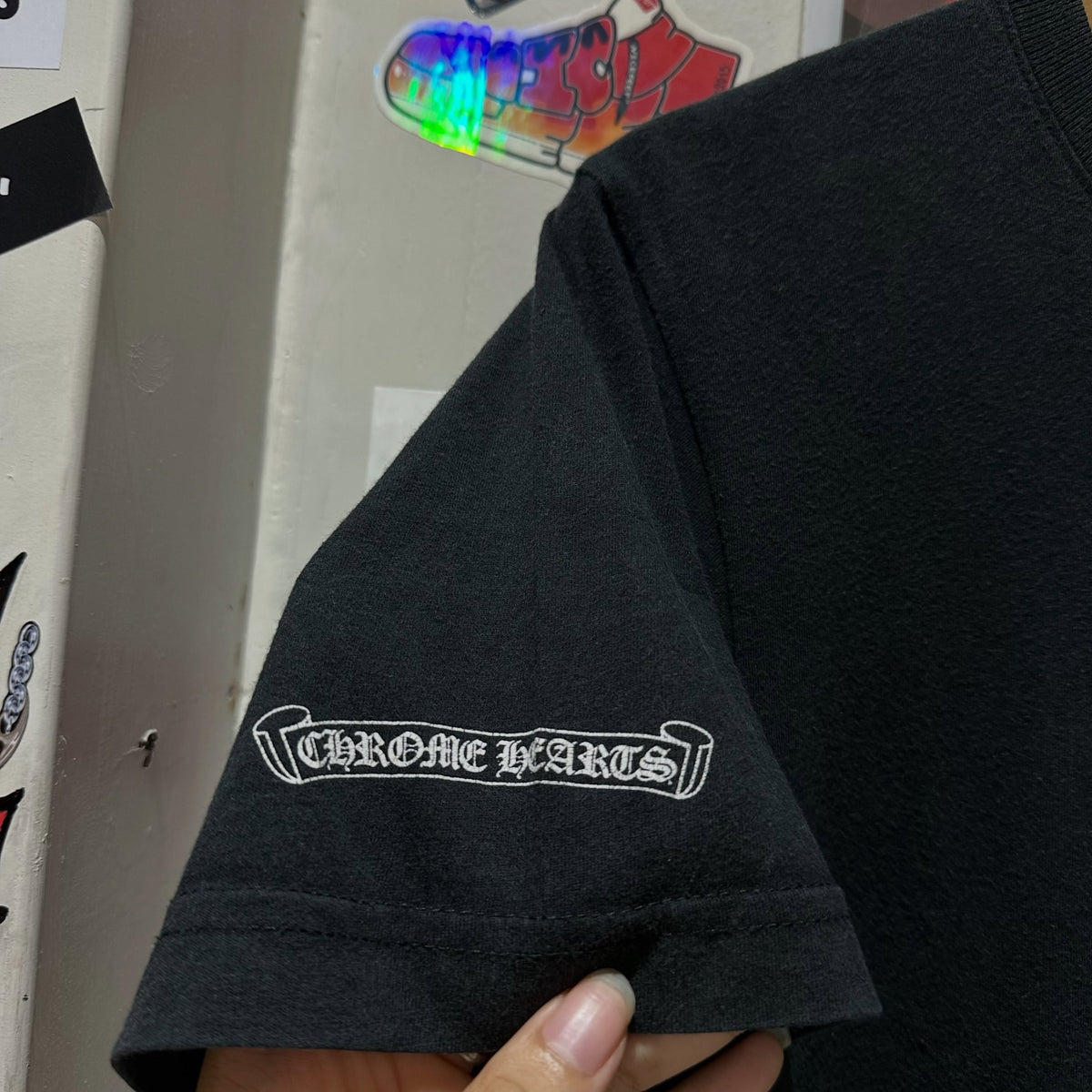 Chrome Hearts Gradient Dagger Logo T-Shirt (BLACK)