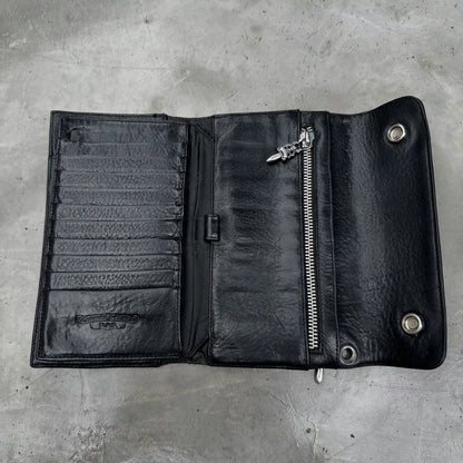 Chrome Hearts Fleur Button Trifold Large Wallet