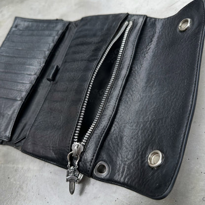 Chrome Hearts Fleur Button Trifold Large Wallet