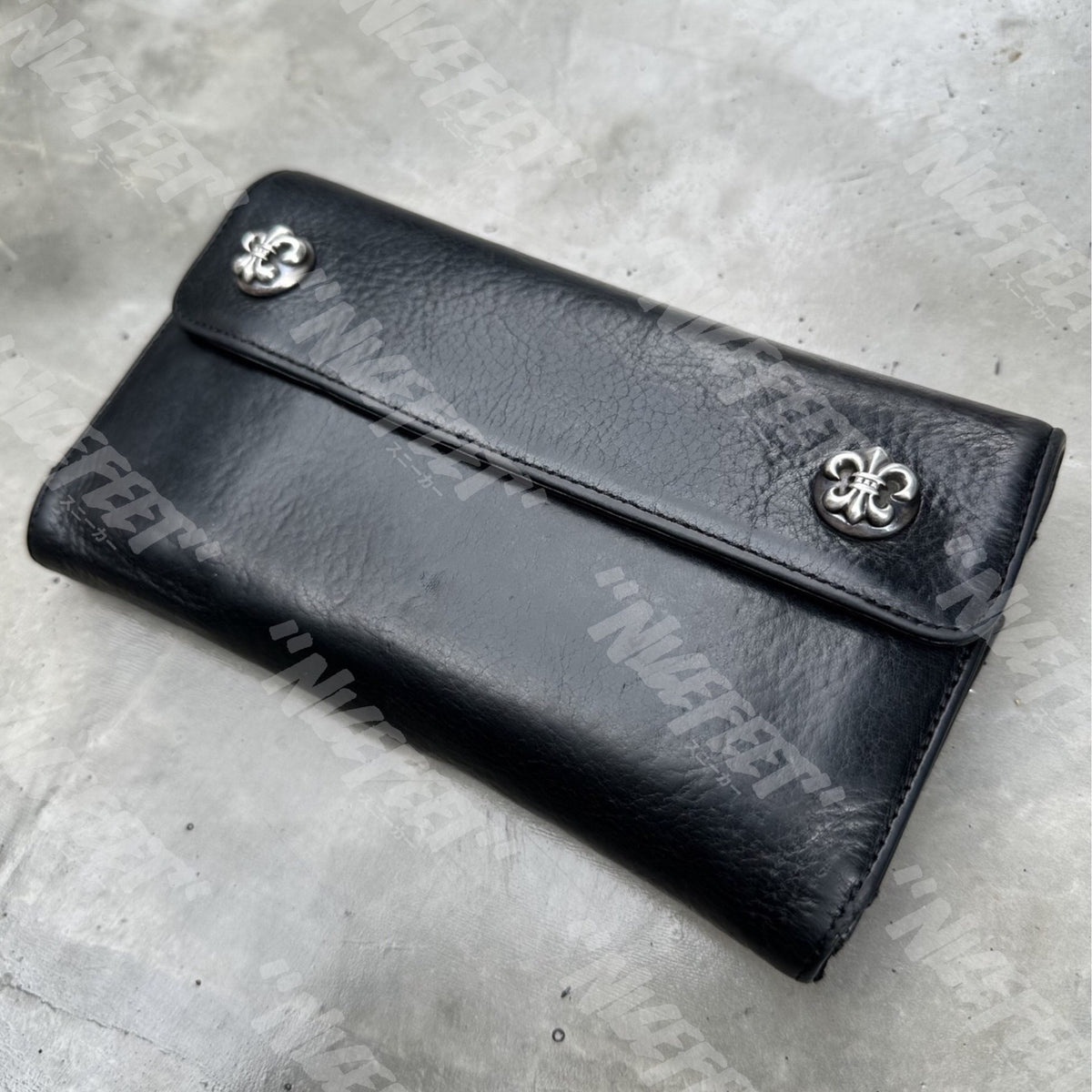 Chrome Hearts Fleur Button Trifold Large Wallet