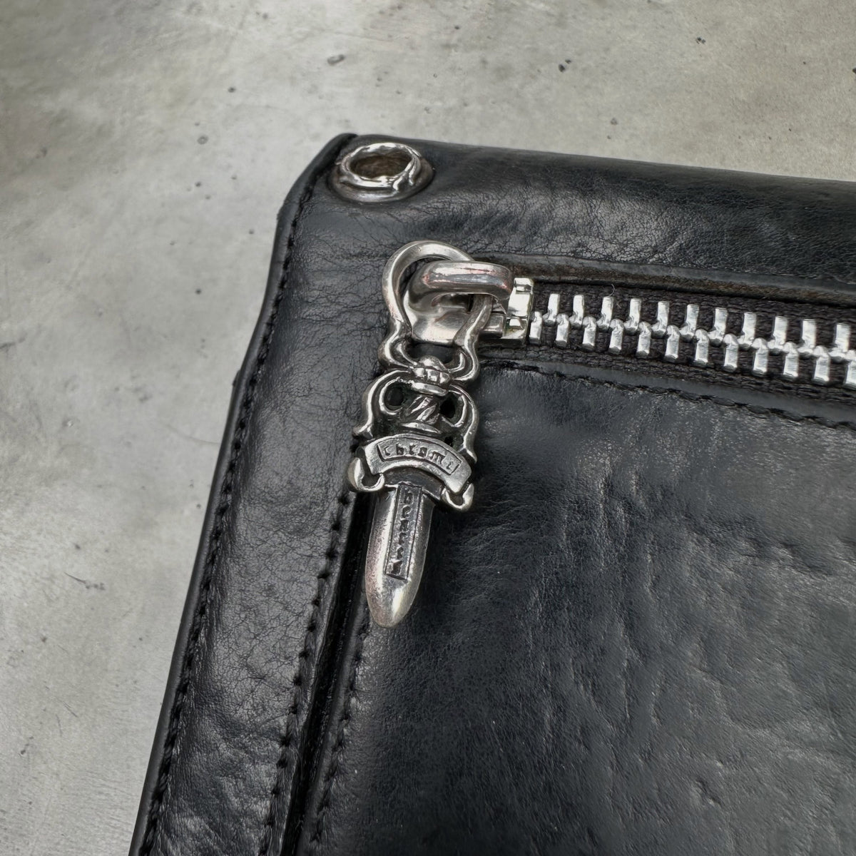 Chrome Hearts Fleur Button Trifold Large Wallet