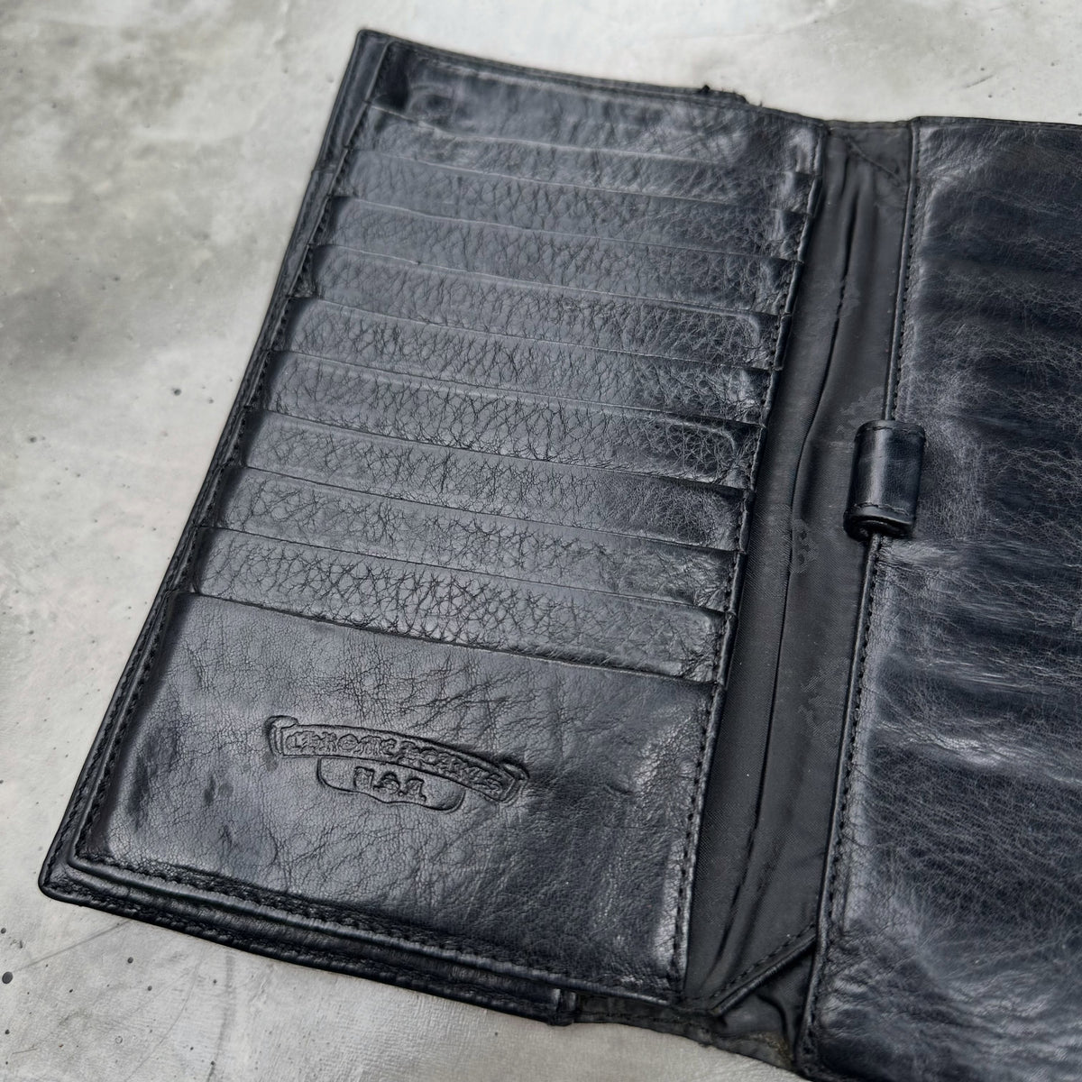 Chrome Hearts Fleur Button Trifold Large Wallet