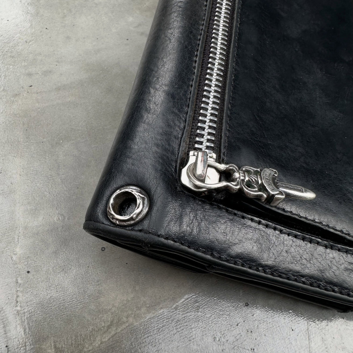 Chrome Hearts Fleur Button Trifold Large Wallet