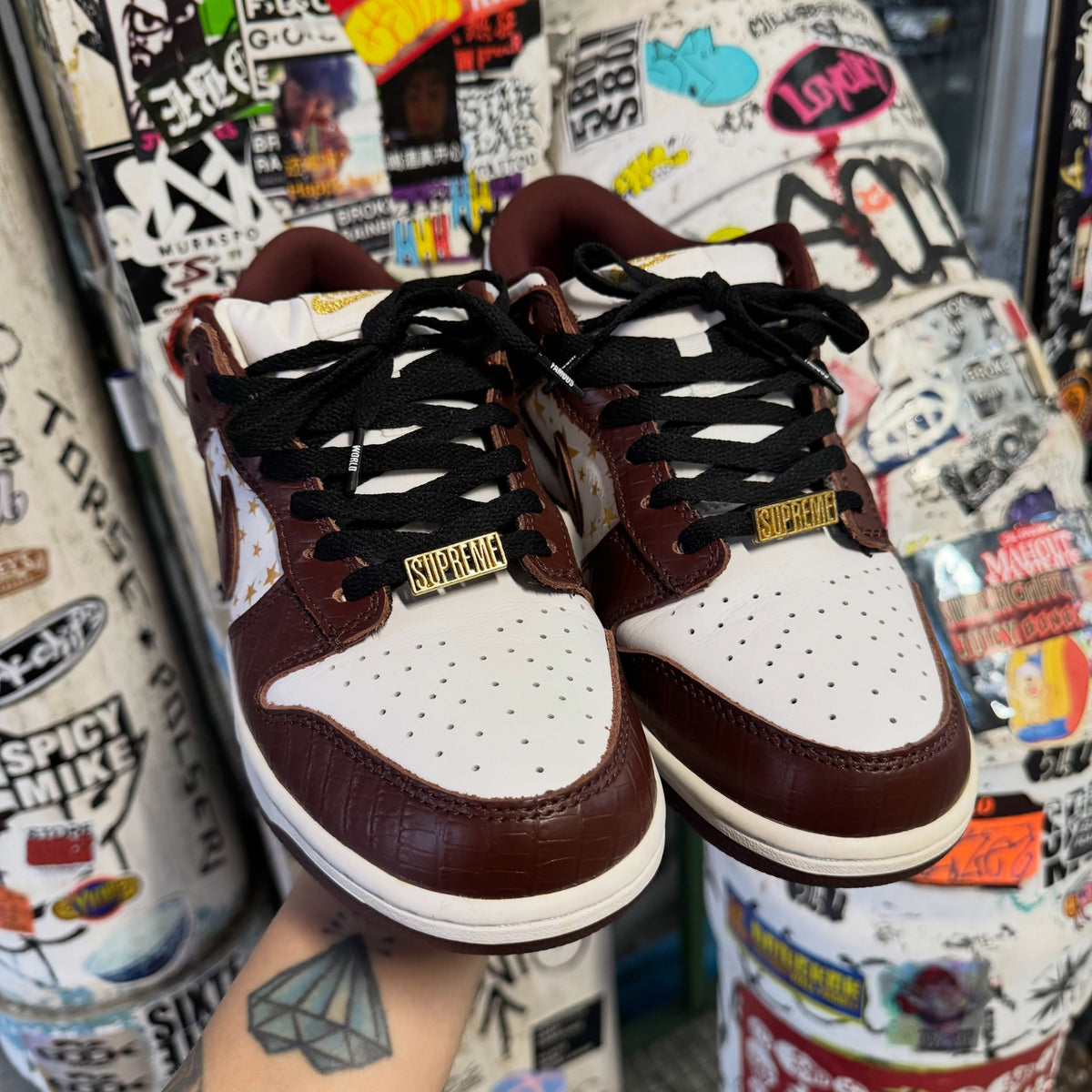 Nike SB Dunk Low Supreme Stars Barkroot (Brown)