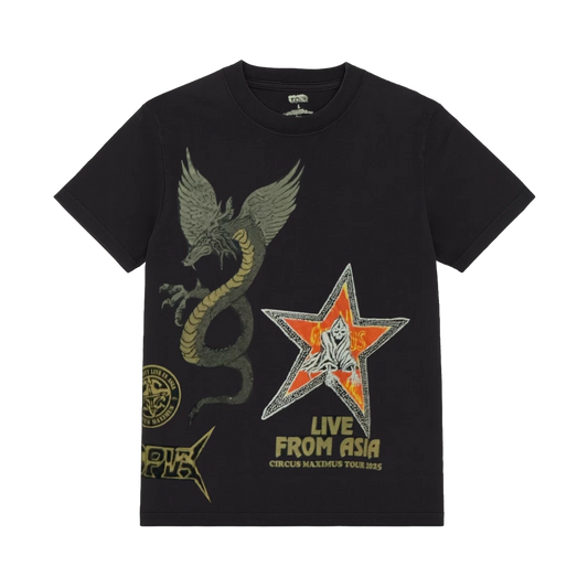Travis Scott Merch Asia Tour 2025 Live From Asia Tee (BLACK)