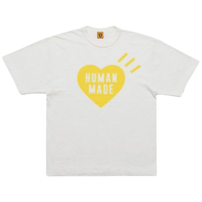Human Made Heart T-Shirt Shinsaibashi Parco Store Exclusive (WHITE YELLOW)