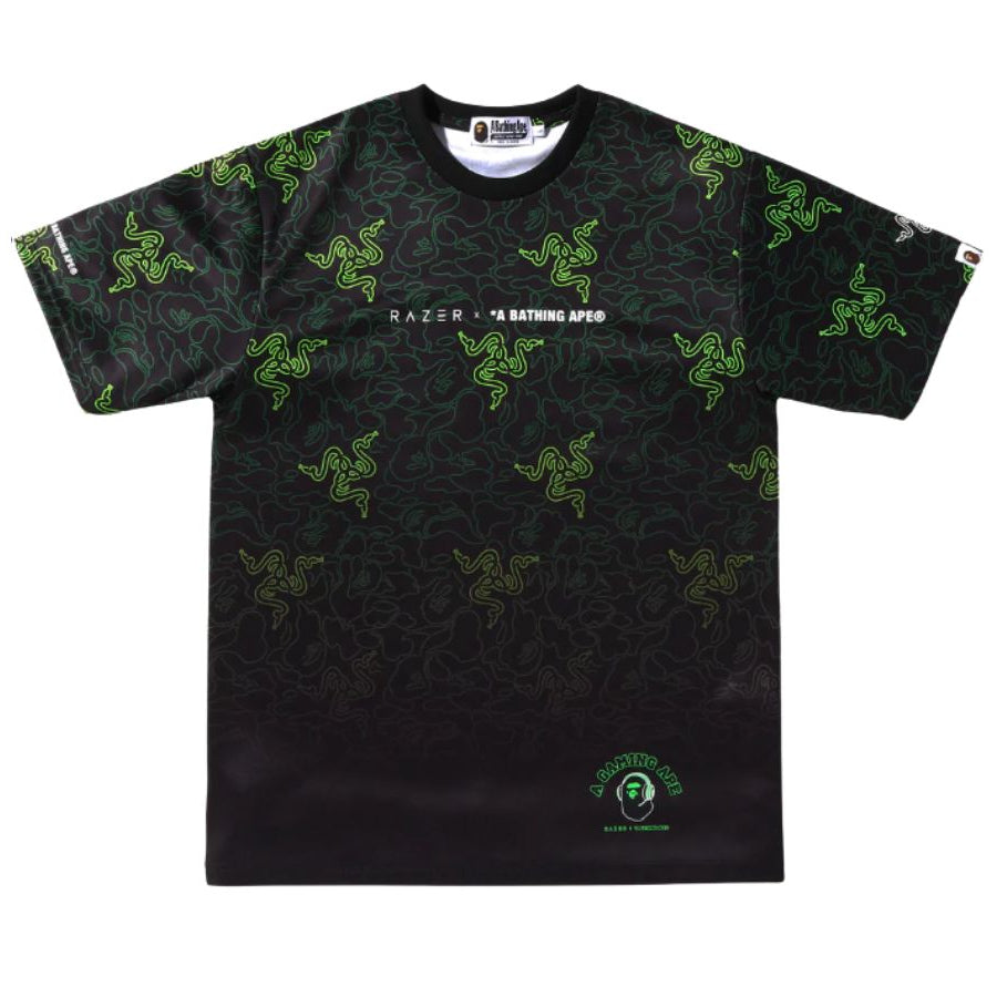 BAPE x Razer Neon Camo Team Tee (GREEN)