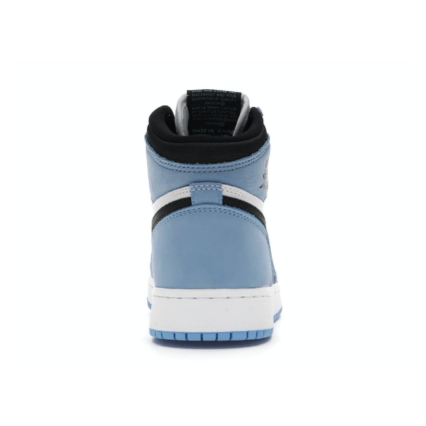 รองเท้าผ้าใบ Nike Jordan 1 Retro High สีขาว ยูนิเวอร์ซิตี้ บลู ดำ (GS)