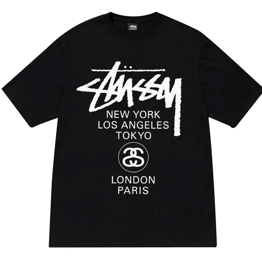 Stussy Tee World Tour 2024 (สีดำ)