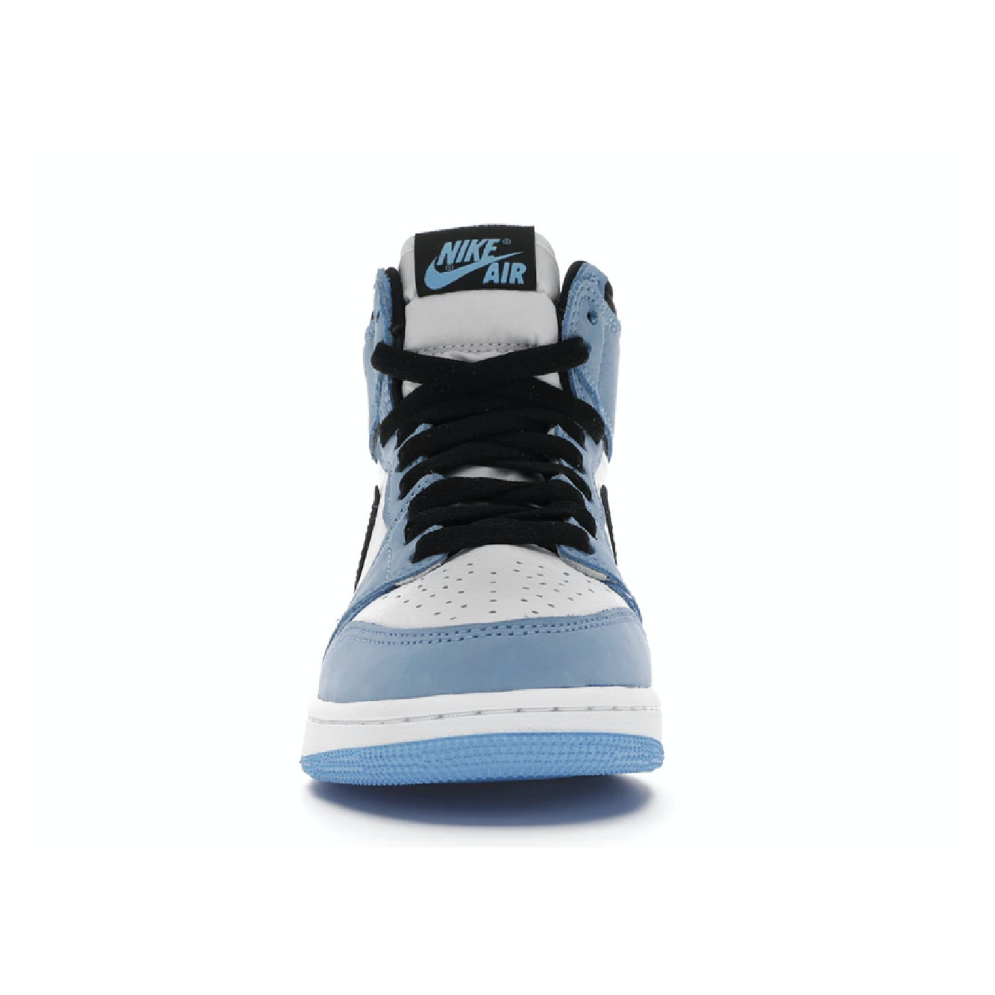 รองเท้าผ้าใบ Nike Jordan 1 Retro High สีขาว ยูนิเวอร์ซิตี้ บลู ดำ (GS)