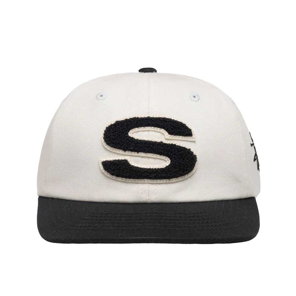 Stussy Low pro Chenille S Snapback (สีธรรมชาติ)