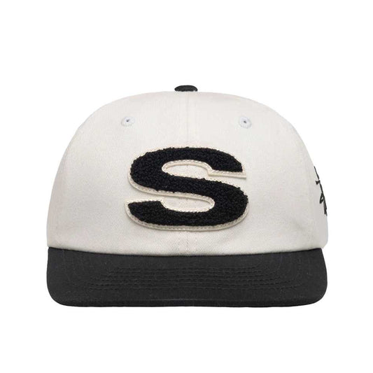 Stussy Low pro Chenille S Snapback (สีธรรมชาติ)