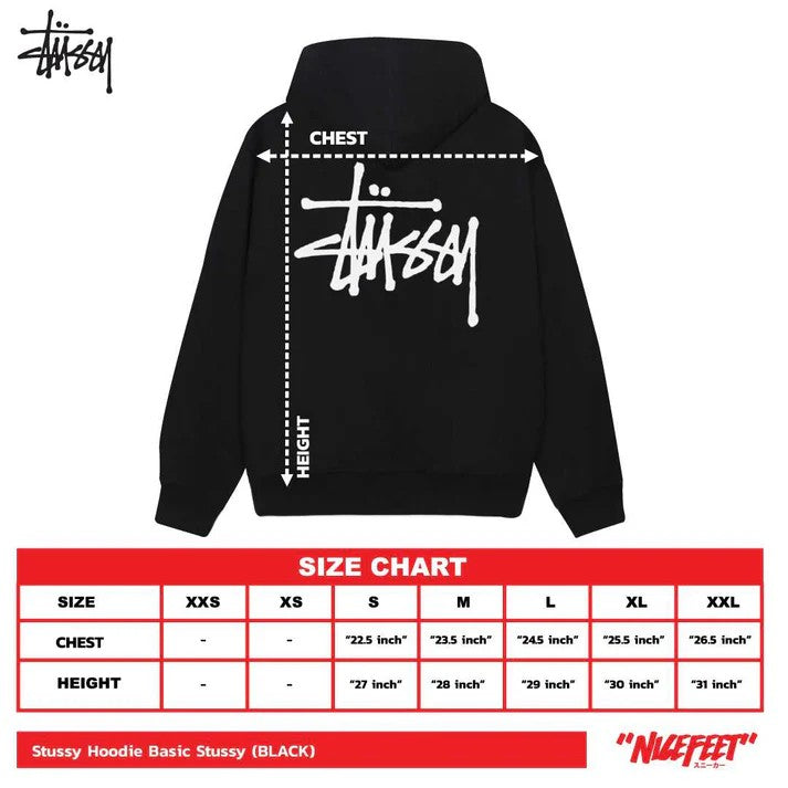 Stussy Hoodie Wave Oval (BLACK)