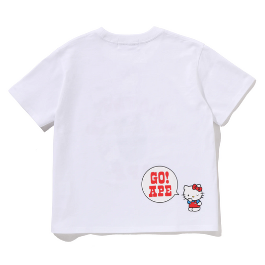 BAPE x Hello Kitty College 短款T恤 (白色)