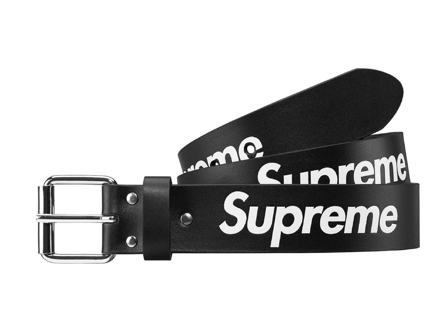 Supreme Repeat Leather Belt (SS23) (BLACK)