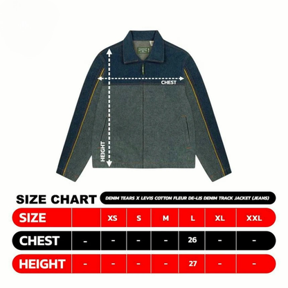 Denim Tears X Levis Cotton Fleur De-Lis Denim Track Jacket (JEANS)