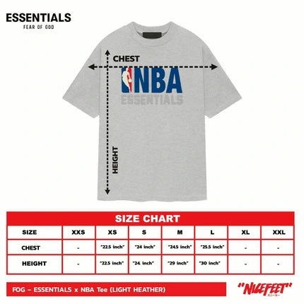 FOG – ESSENTIALS X NBA Tee (LIGHT HEATHER)