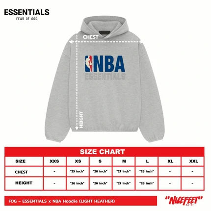 FOG – ESSENTIALS X NBA Hoodie (LIGHT HEATHER)
