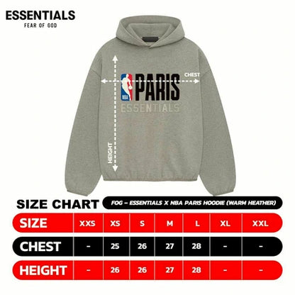 FOG – ESSENTIALS X NBA Paris Hoodie (WARM HEATHER)