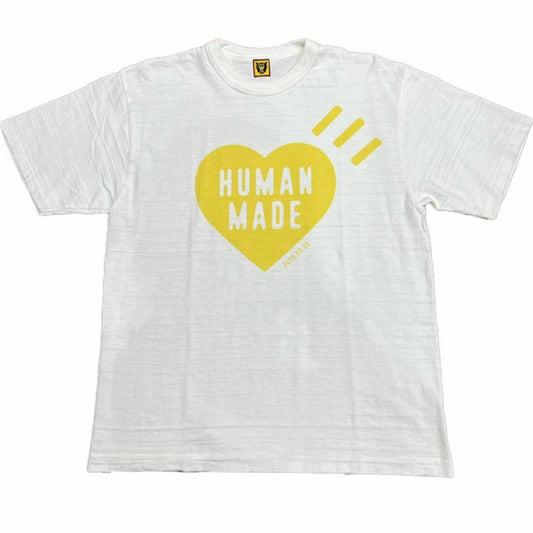 Human Made Heart Logo T-Shirt (WHITE YELLOW)