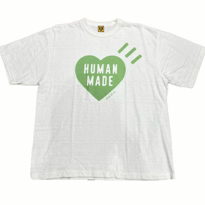 Human Made Heart Logo T-Shirt (WHITE GREEN)