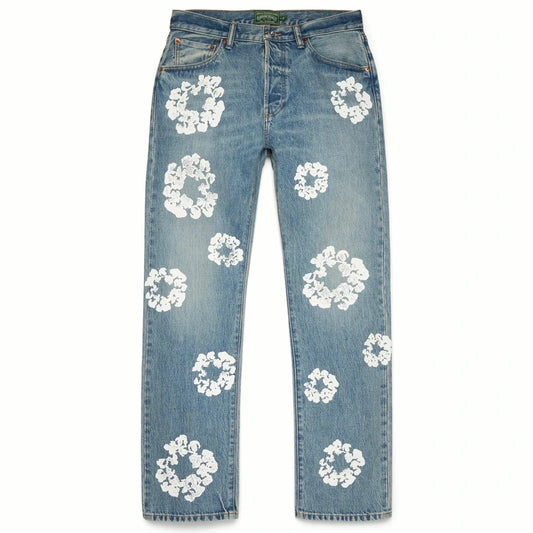 Denim Tears Straight Cotton Wreath Denim Pant (LIGHT WASH)