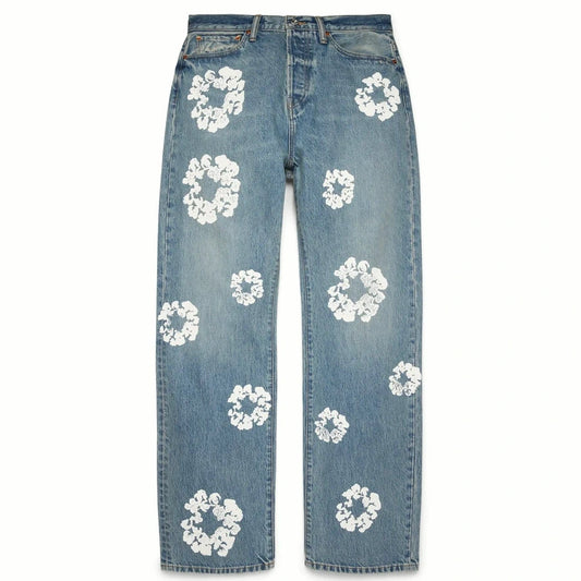Denim Tears Baggy Cotton Wreath Denim Pant (LIGHT WASH)