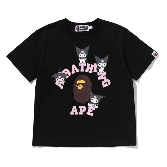 BAPE x 酷洛米学院风迷你T恤（黑色）
